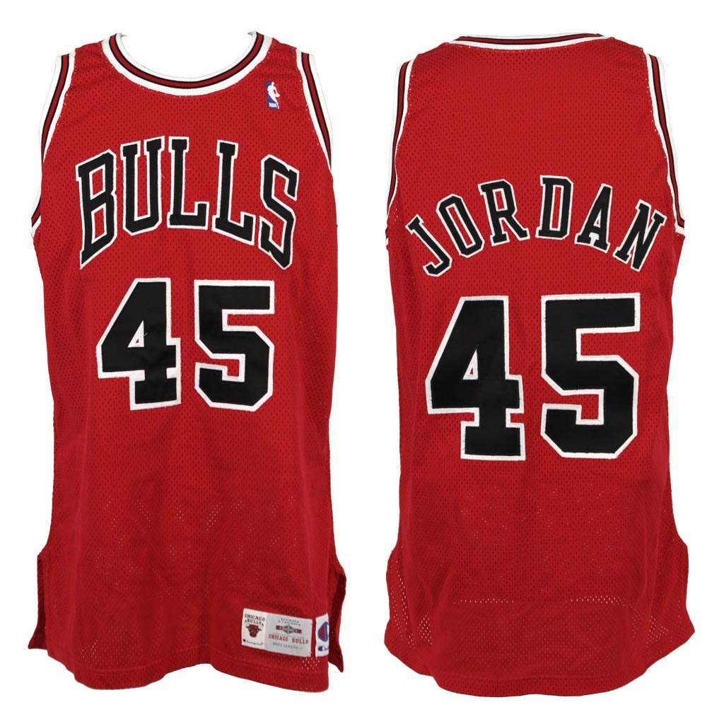 Men's  Michael Jordan Chicago Bulls #45 Red Jersey